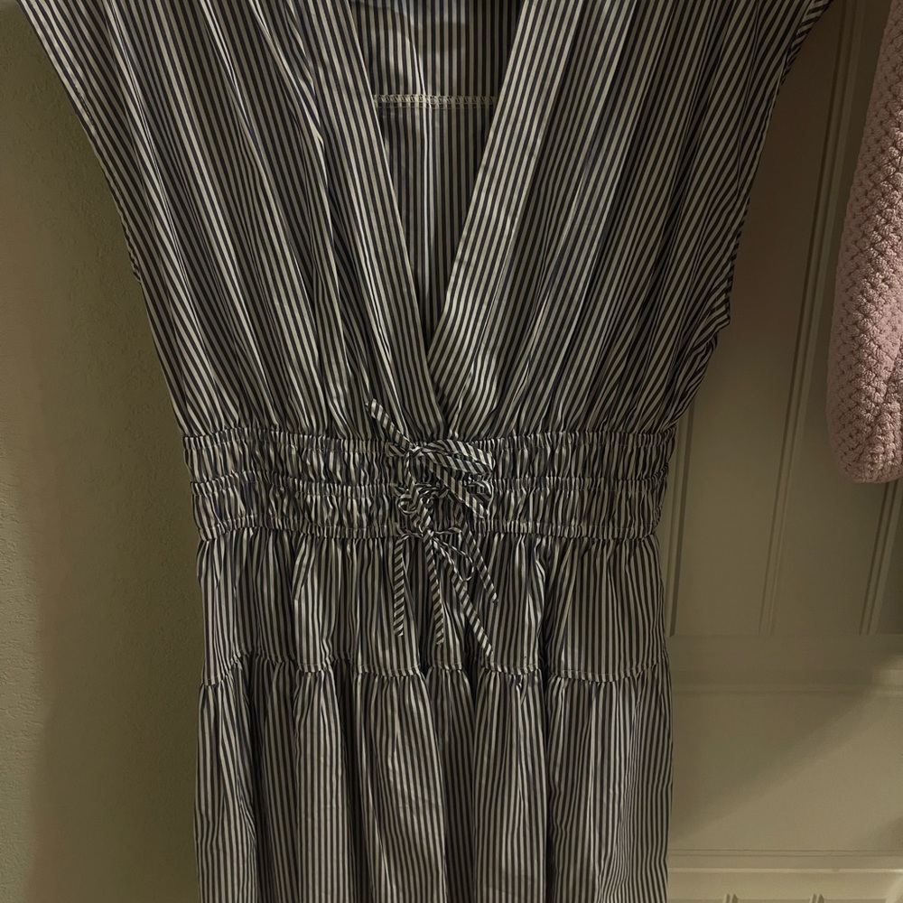 Striped Navy and White Dress